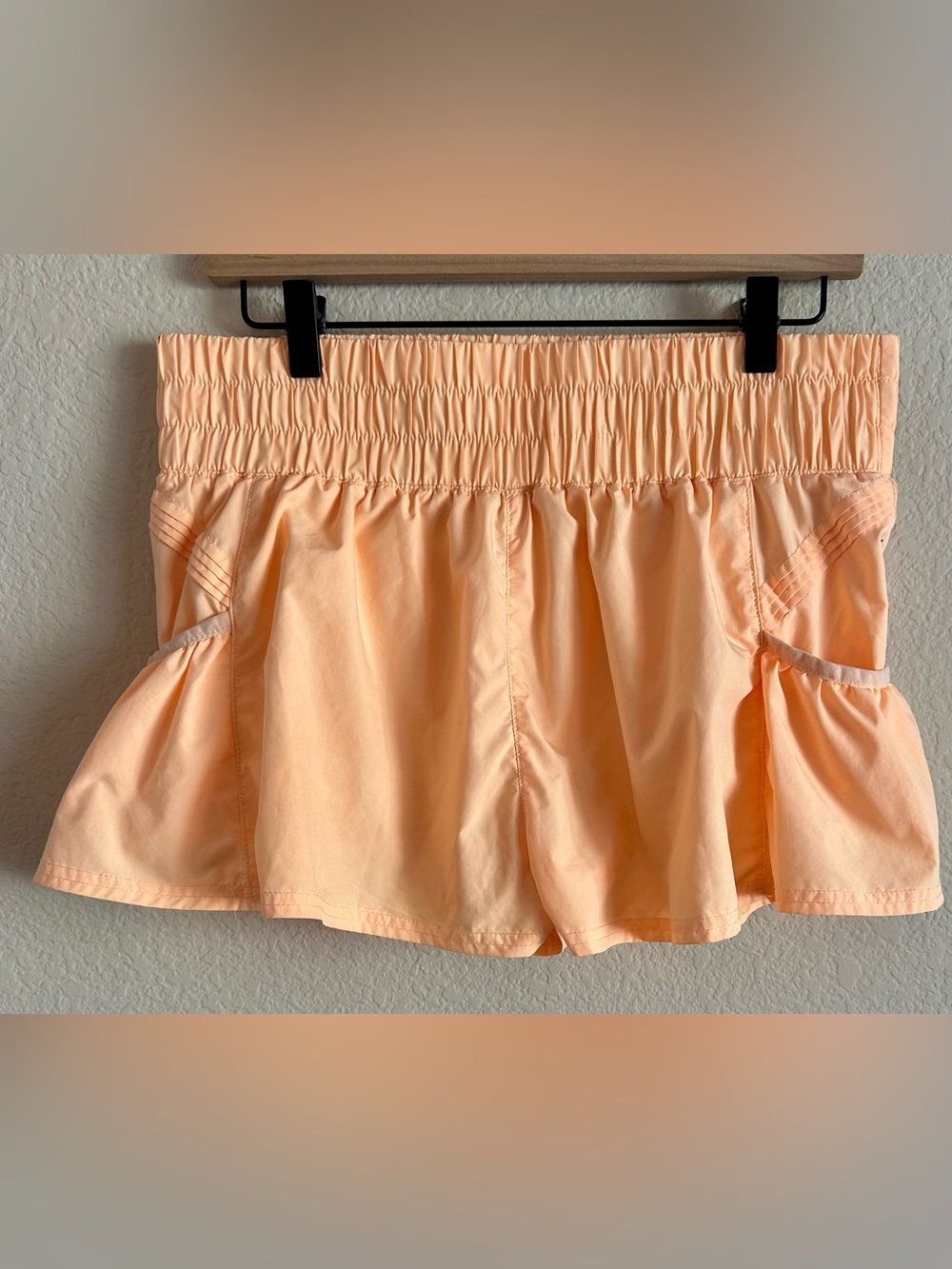 Free People Movement Get Your Flirt On Shorts Womens Pastel Peach Women’s Size L